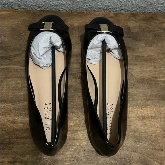Journey collection Kim Black Patent Leather Women's Flats size 11 - Picture 4 of 7